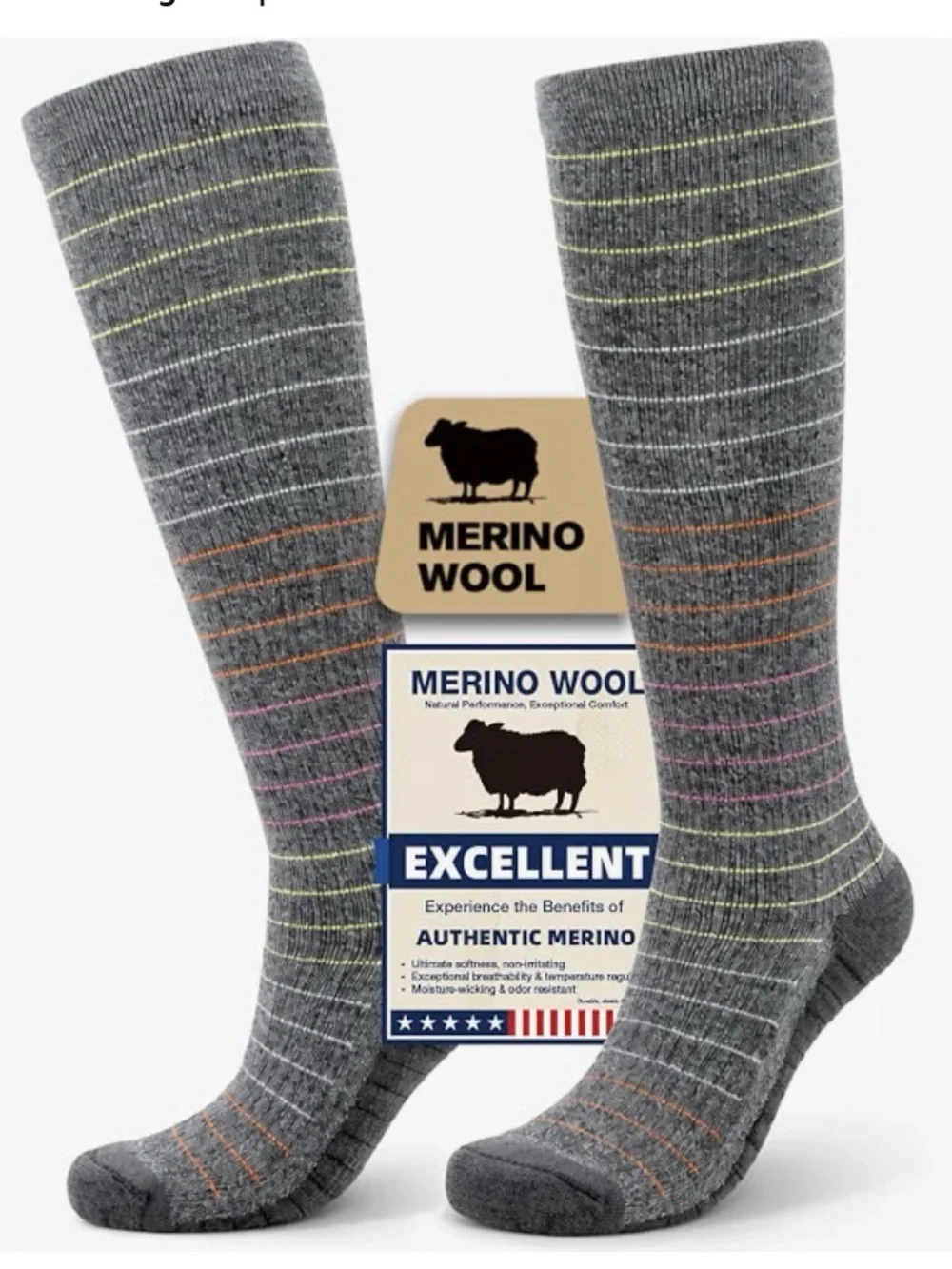 Merino Wool Compression Socks for Women & Men